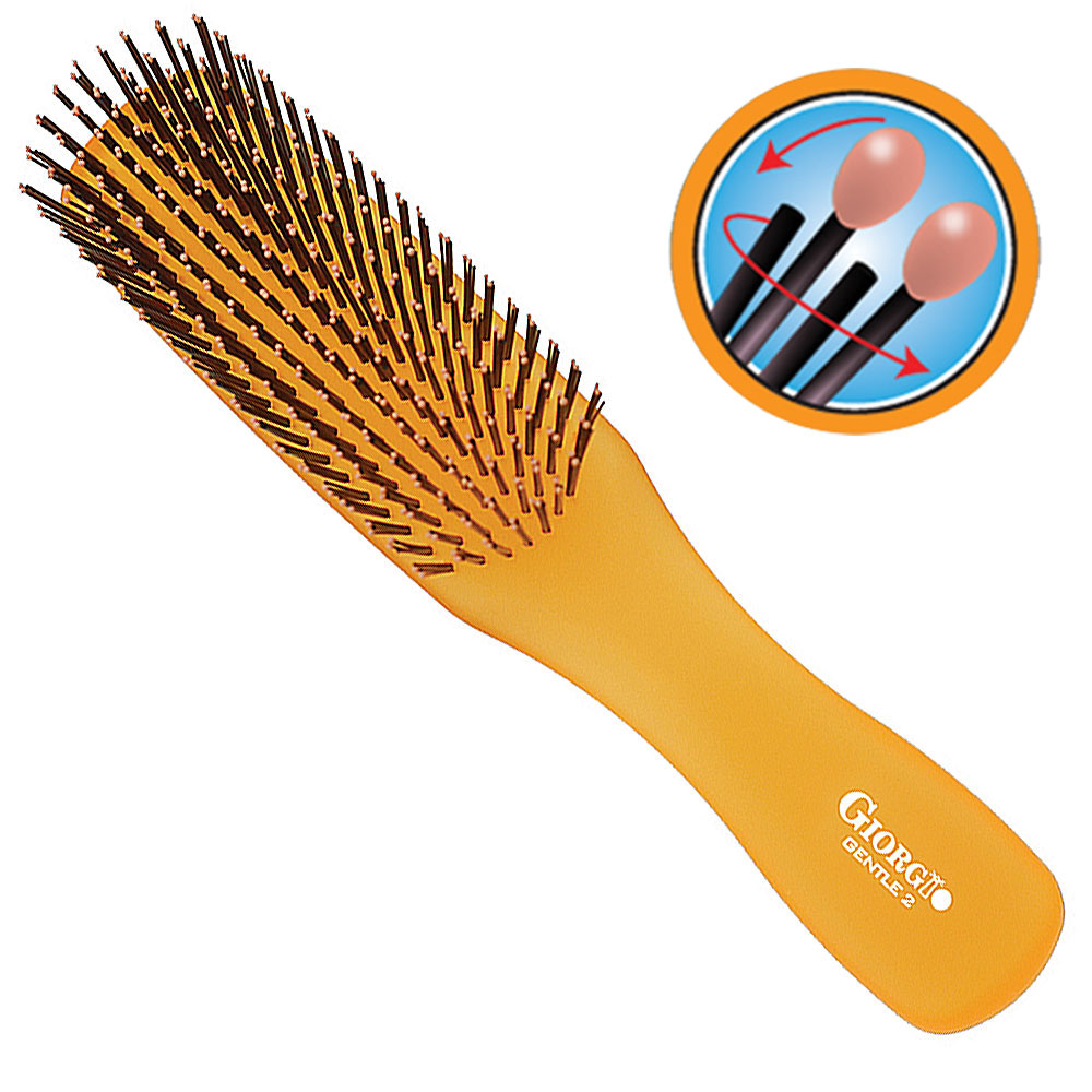 Gentle Neon Nylon Bristle Scalp Sensitive Hair Brush Set
