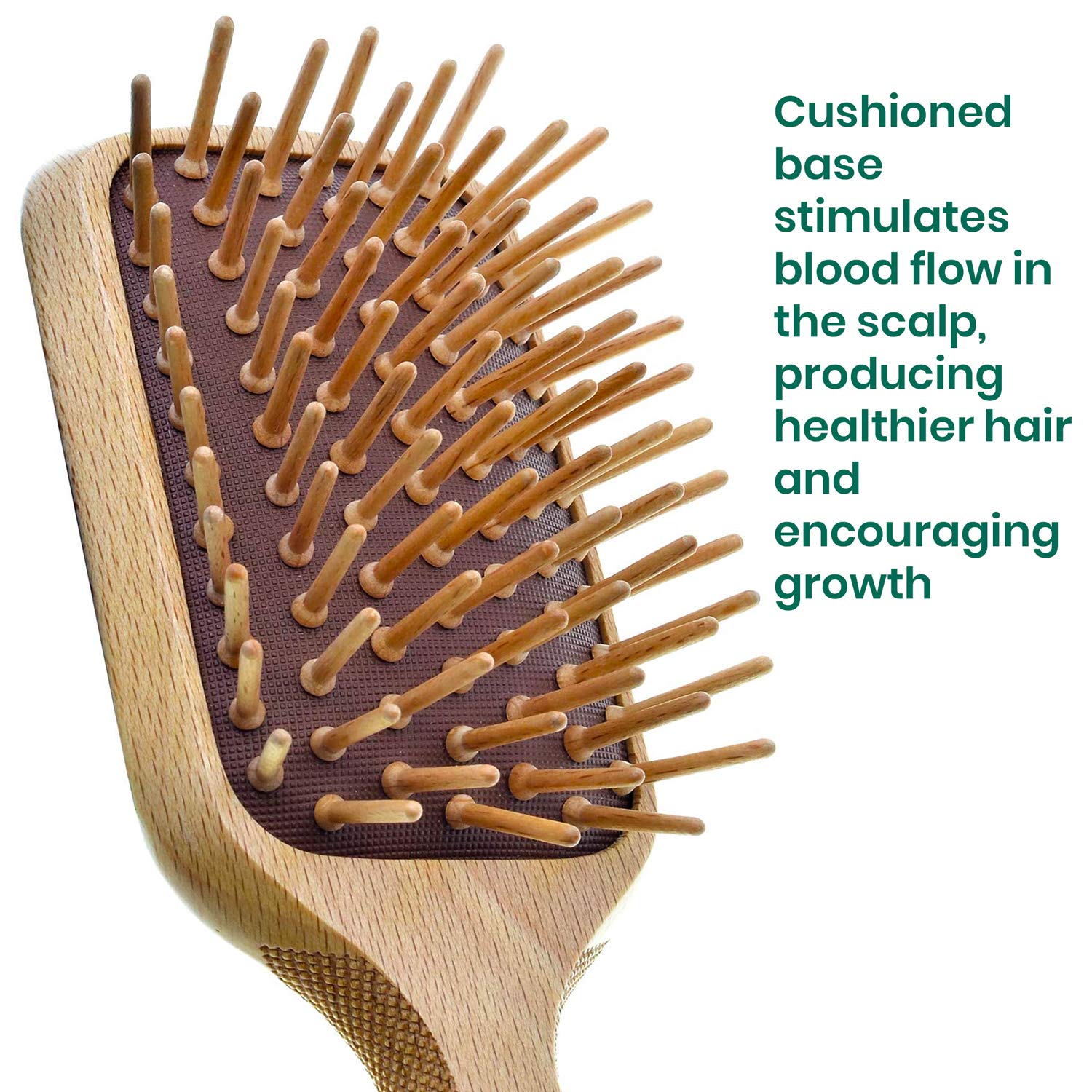 Naturals Wood Bristle Detangling Paddle Hair Brush