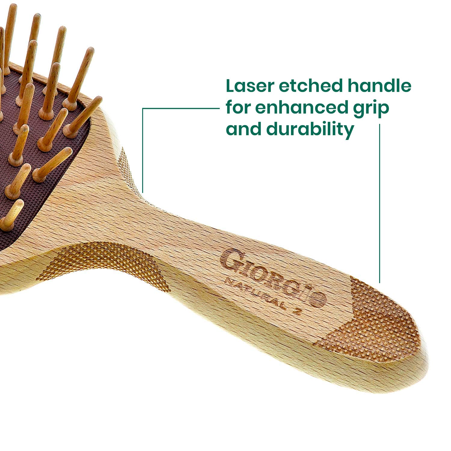 Naturals Wood Bristle Detangling Paddle Hair Brush