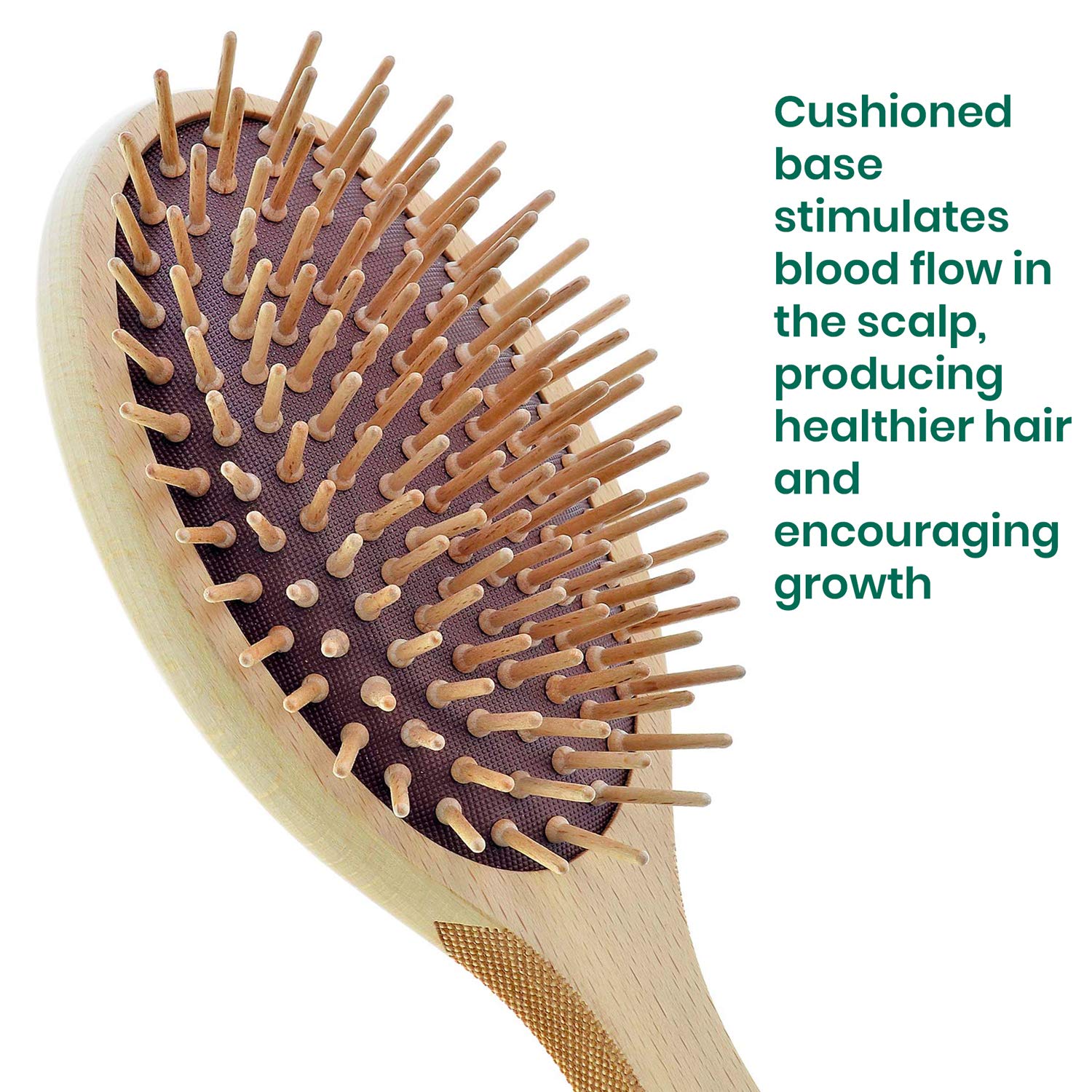 Naturals Wood Bristle Oval Detangling Hair Brush
