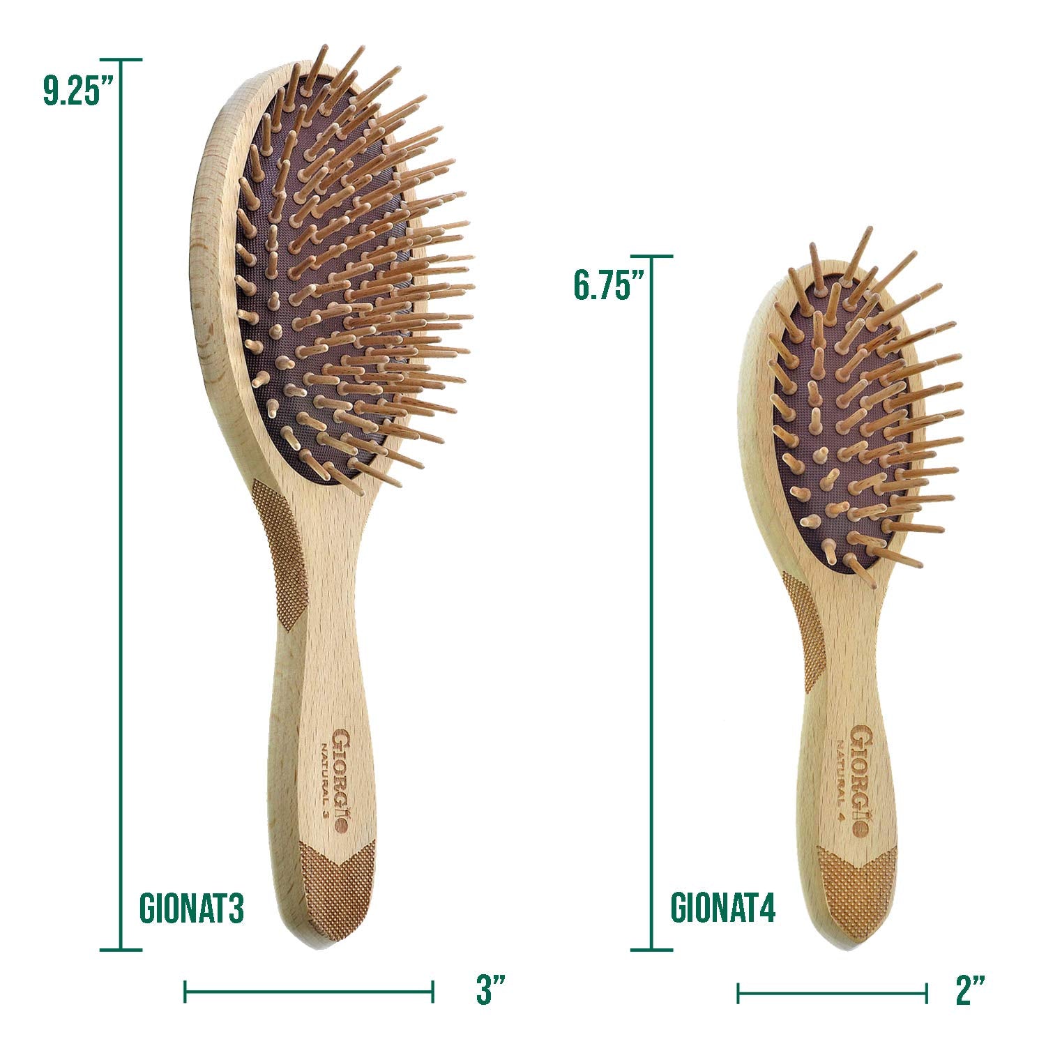 Naturals Wood Bristle Oval Detangling Hair Brush