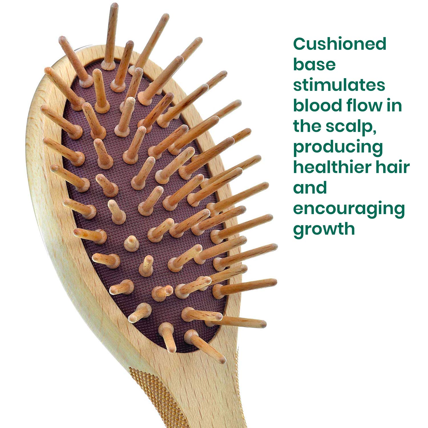 Naturals Wood Bristle Oval Detangling Hair Brush