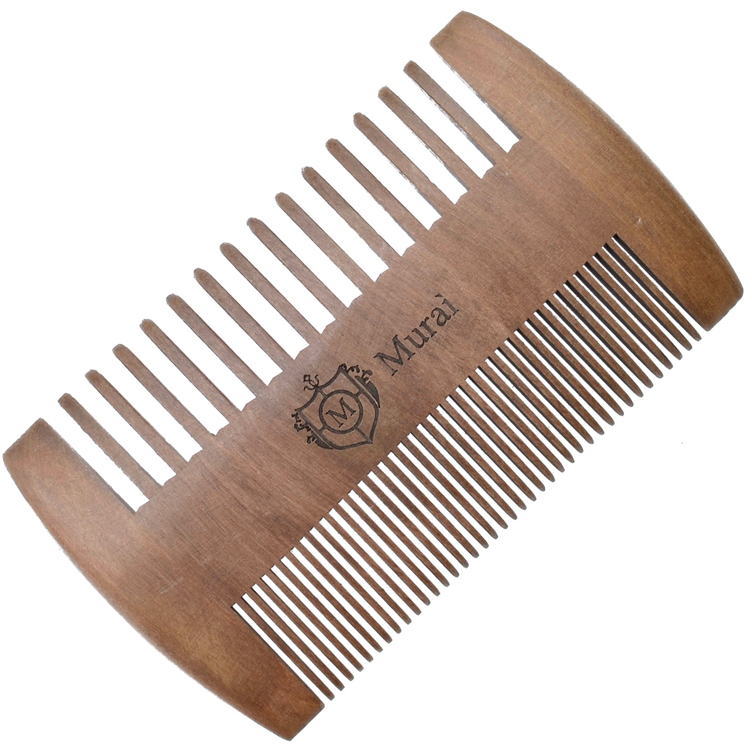 Giorgio GIOWC Fine and Wide Tooth Wooden Beard Comb