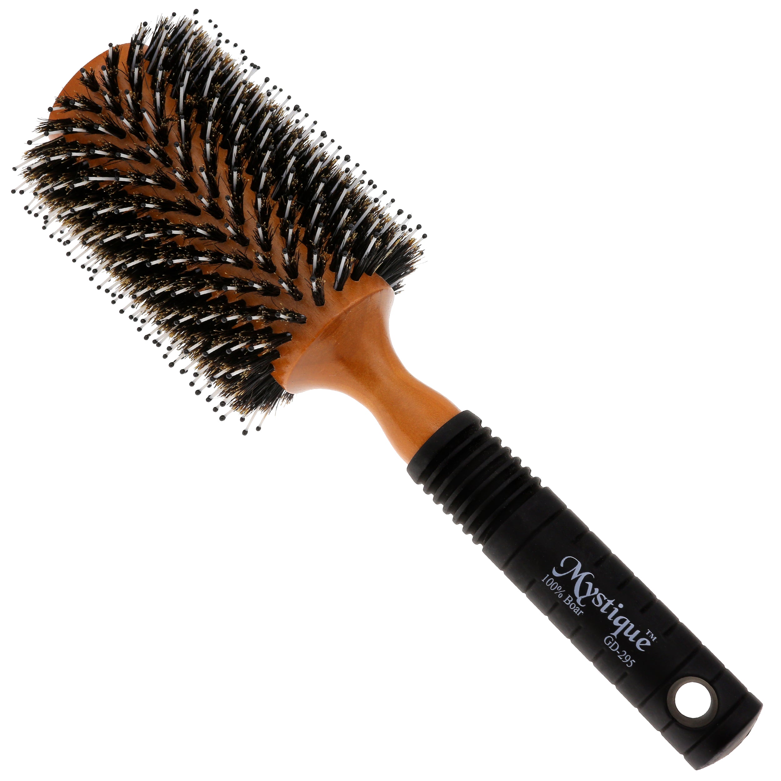 Medium Porcupine Style Round Hair Brush with Rubber Handle