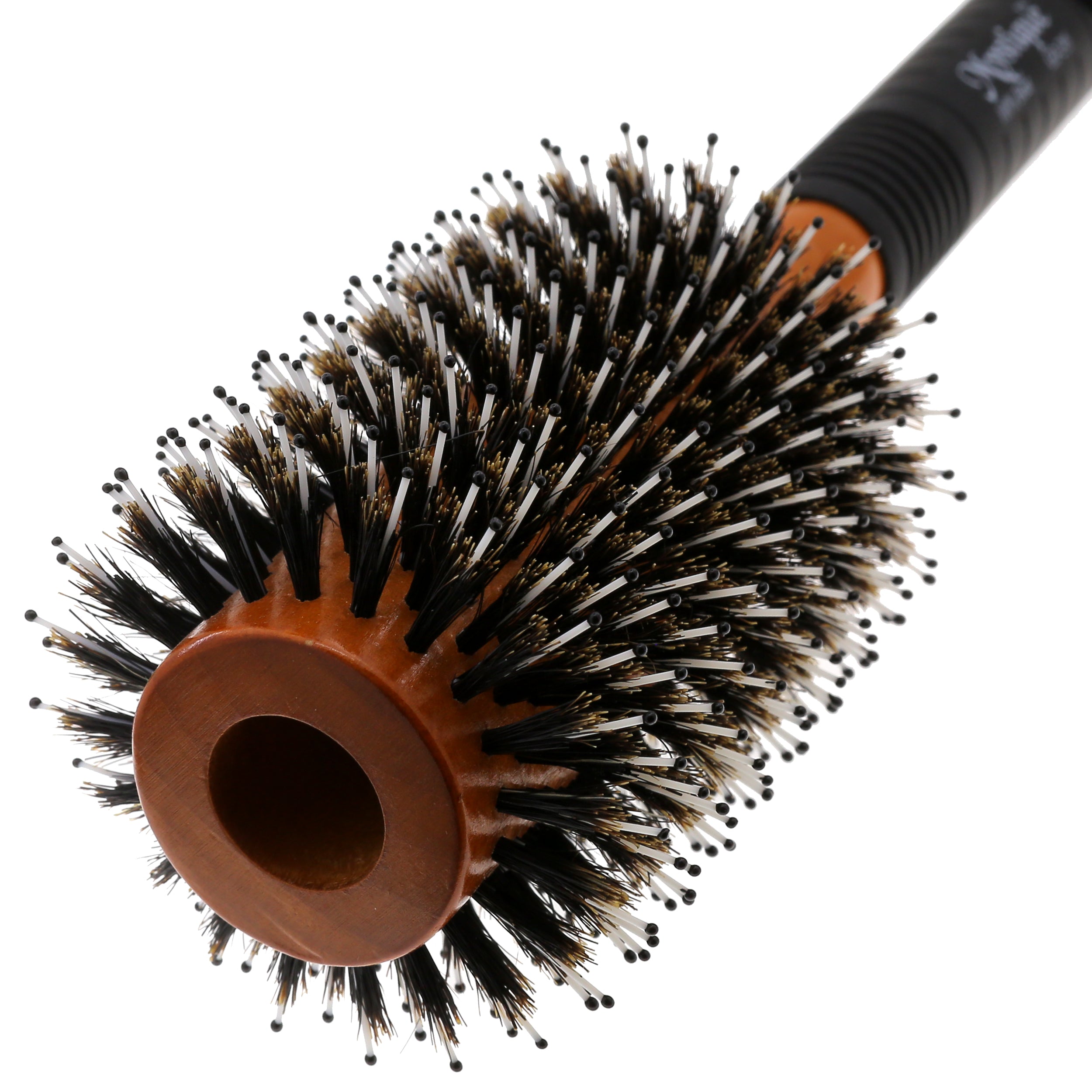 Medium Porcupine Style Round Hair Brush with Rubber Handle