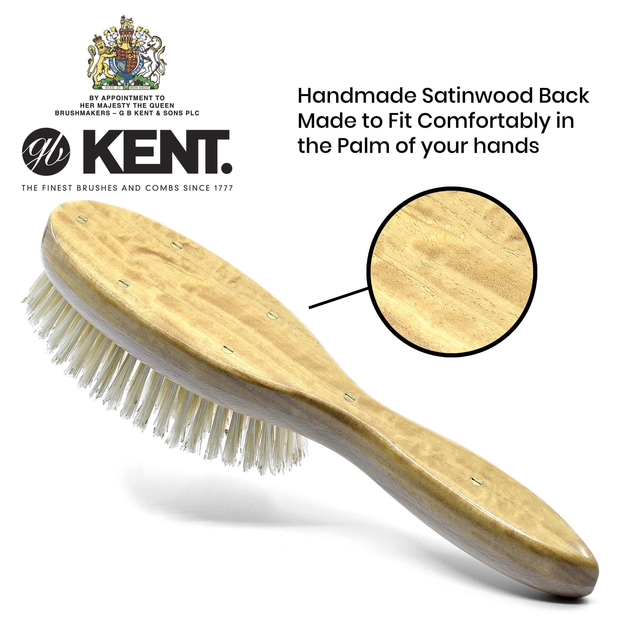 Kent Oval Handmade White Bristle Brush