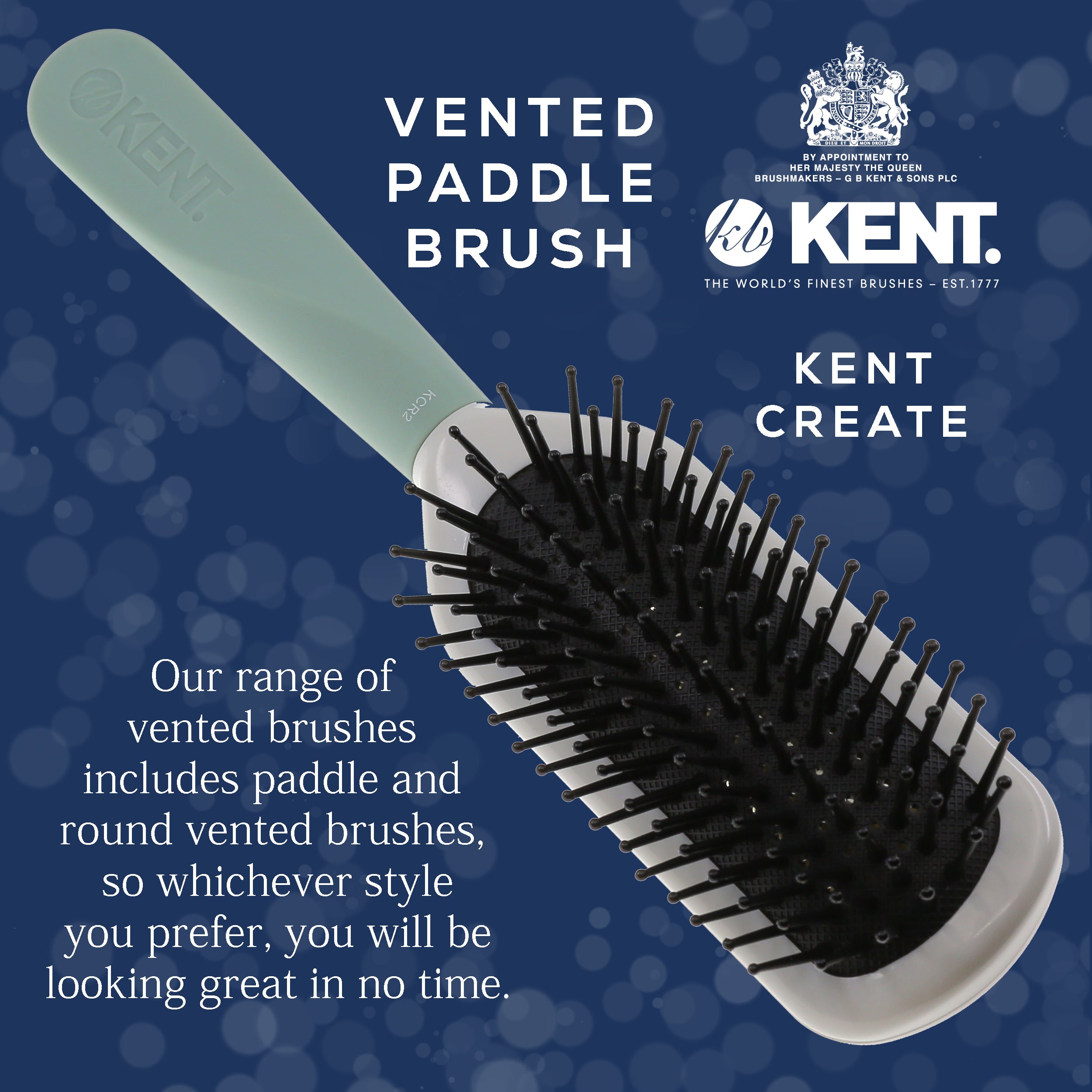 "Create" Vented Cushion Paddle Hair Brush