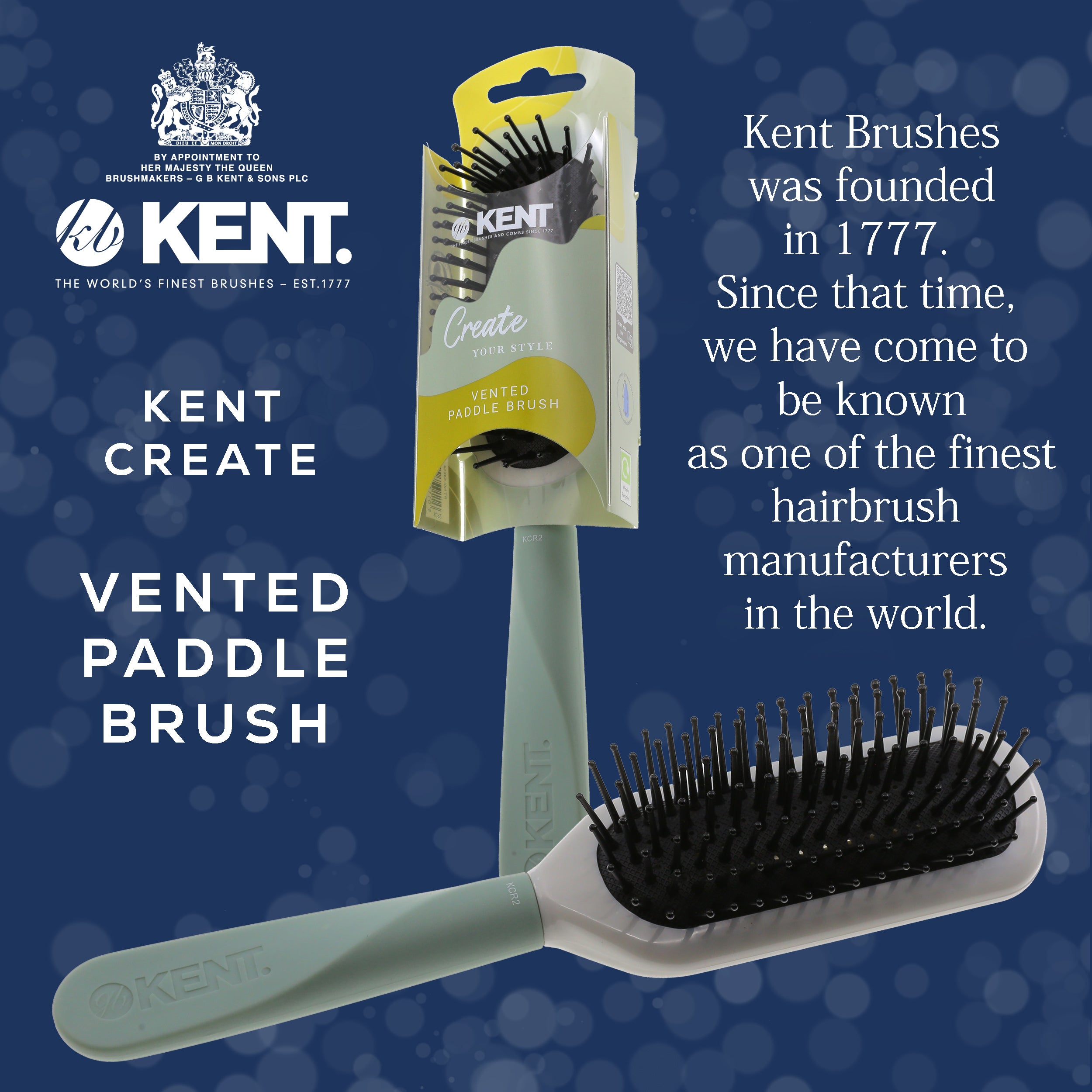 "Create" Vented Cushion Paddle Hair Brush