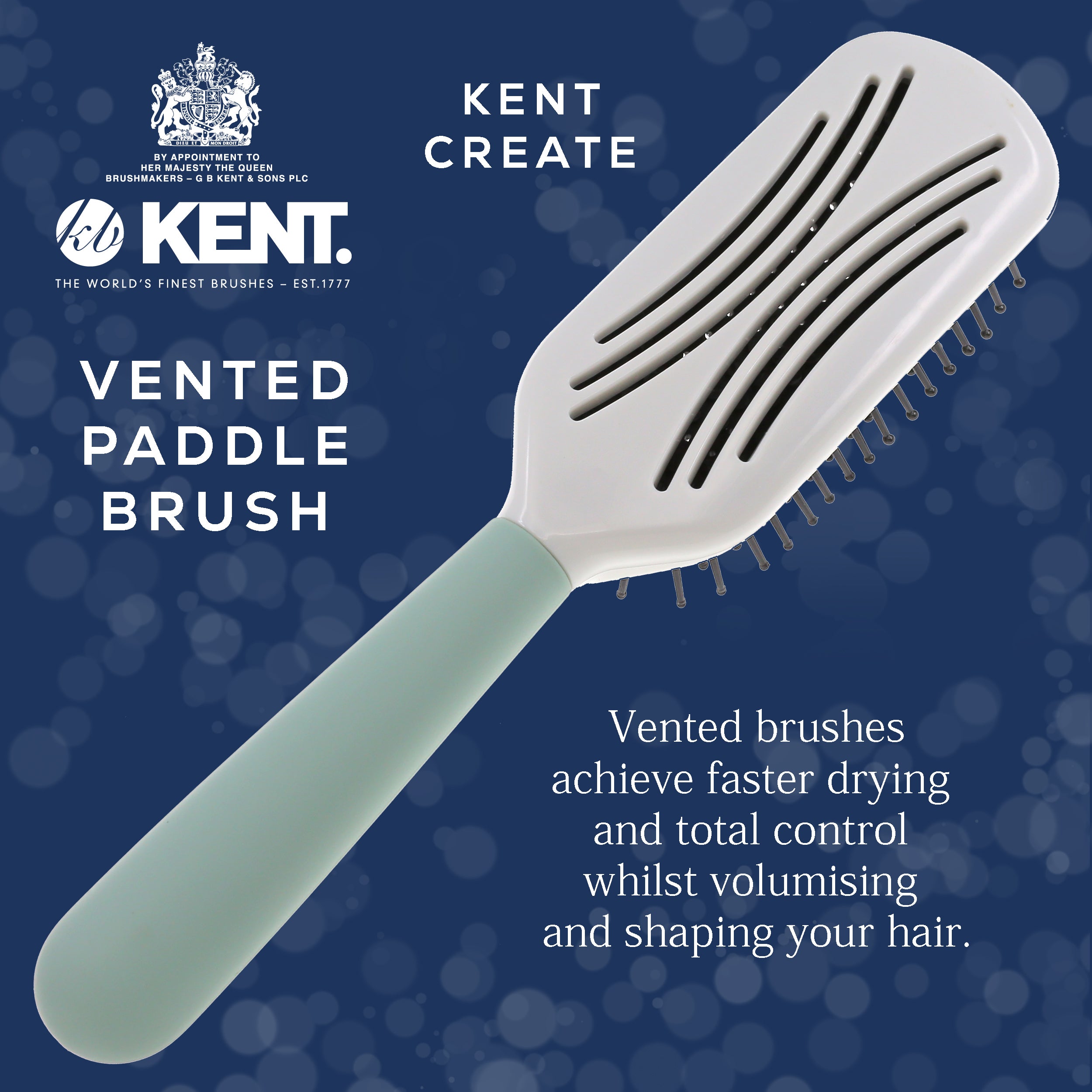 "Create" Vented Cushion Paddle Hair Brush