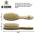 Handmade Wire-Laid Pure White Boar Bristle Satinwood Oval Hair Brush