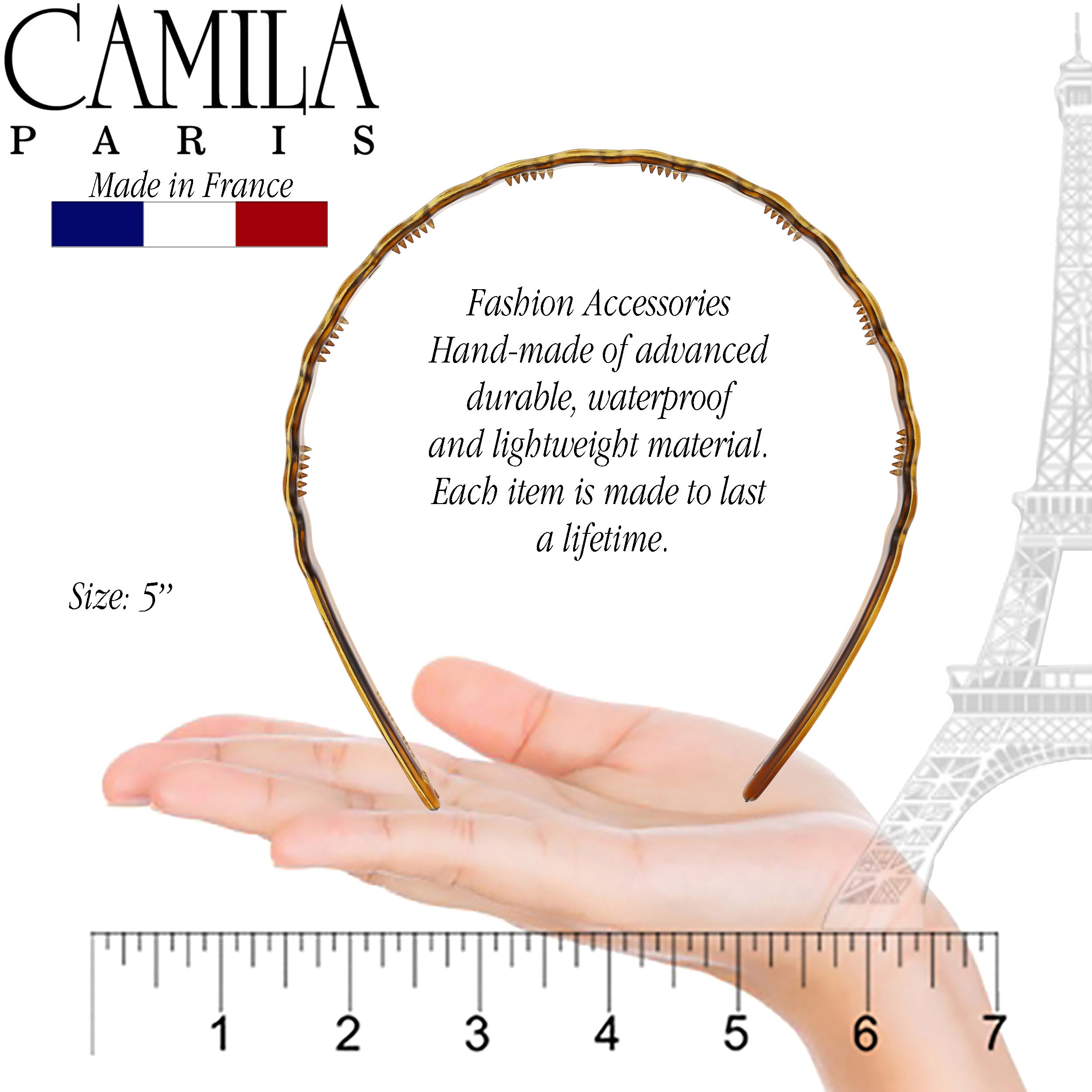 Camila Paris MP313 Tortoise Shell French Flexible Headband