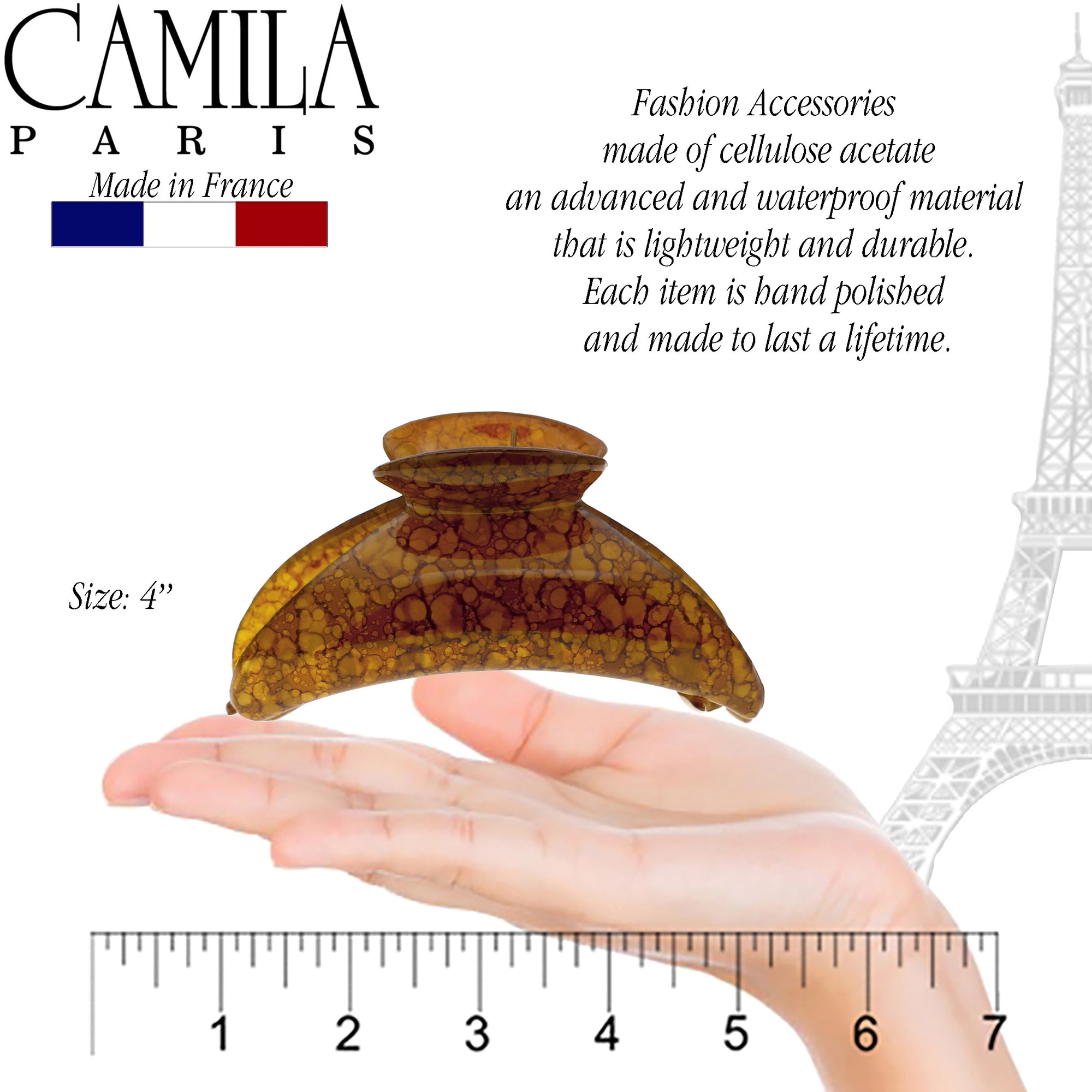 Camila Paris French-Made Volume No Slip Grip Hair Clip Claw