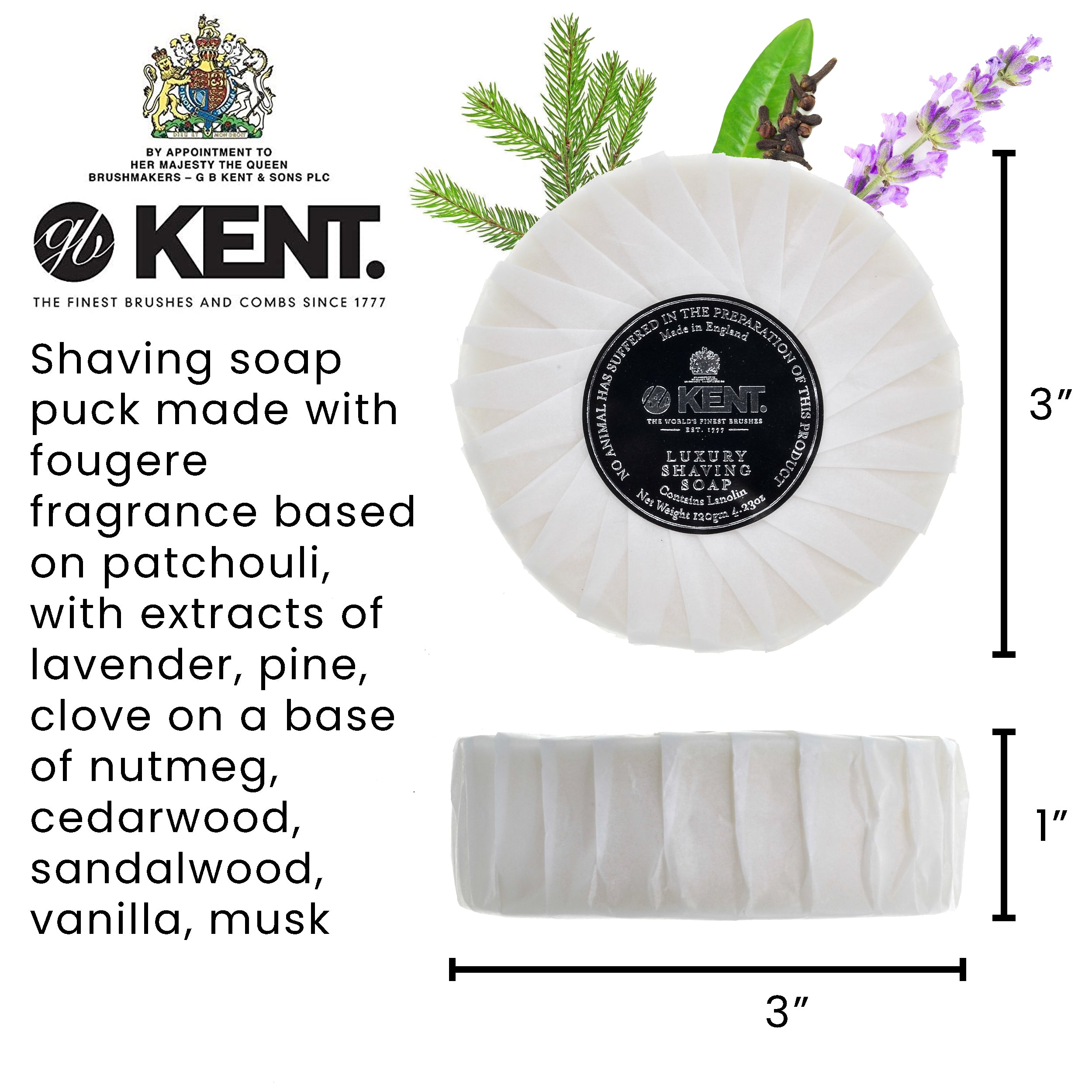 Kent SB2 Luxury Shaving Soap Refill