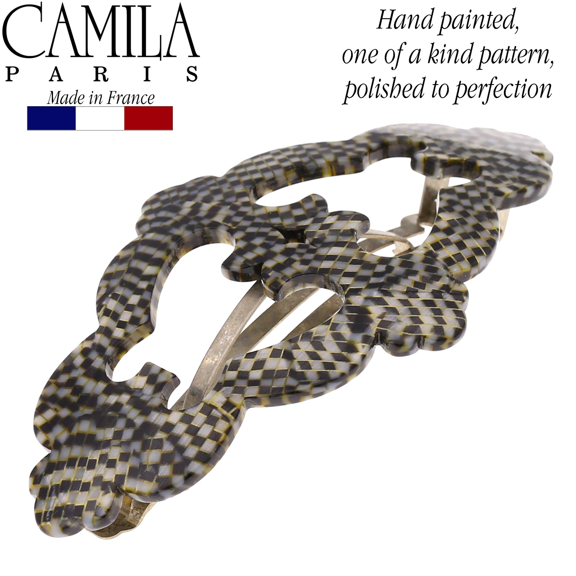 Camila Paris Hair Barrettes Fleur De Lis Cutout