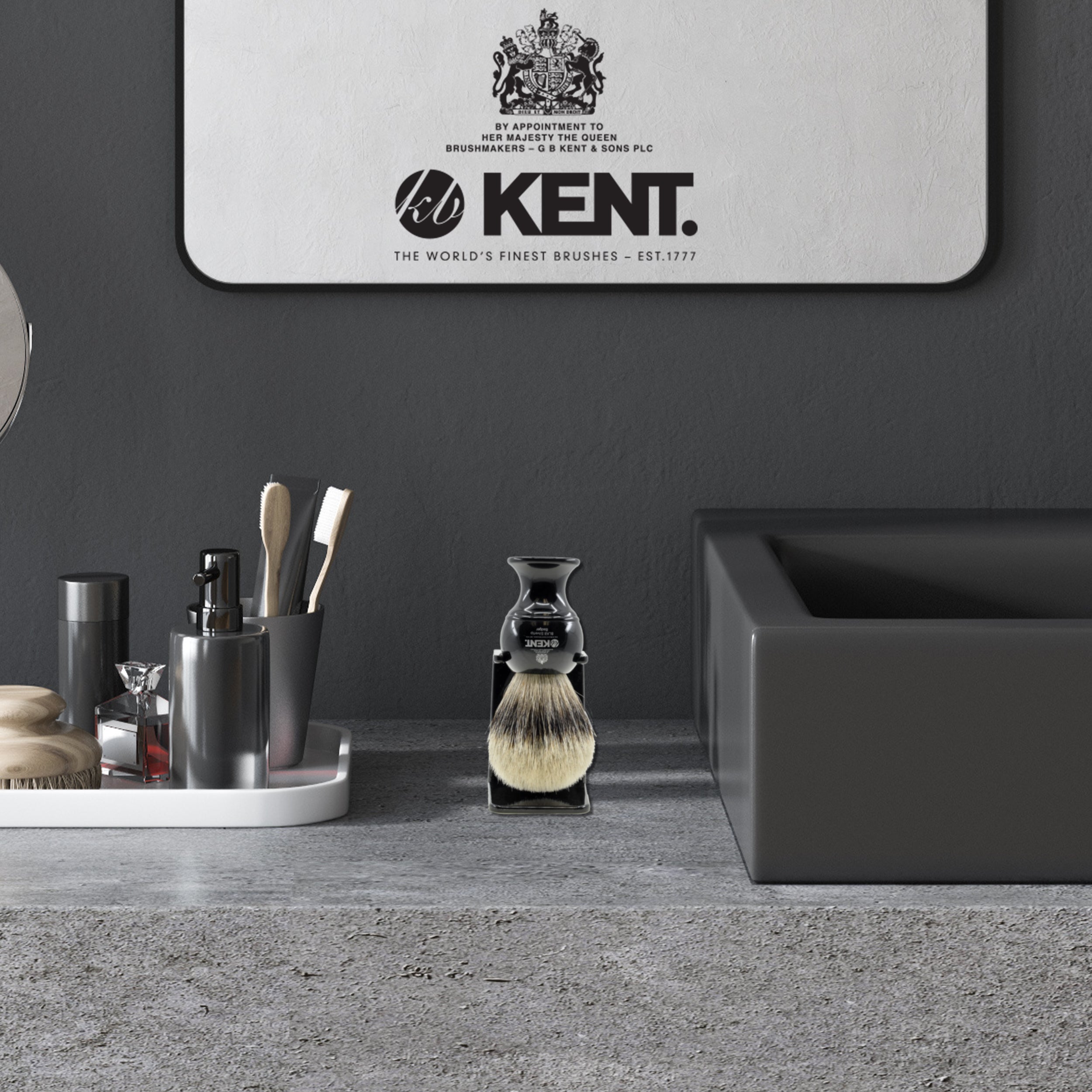 Large Shaving Brush Stand with Adhesive Back