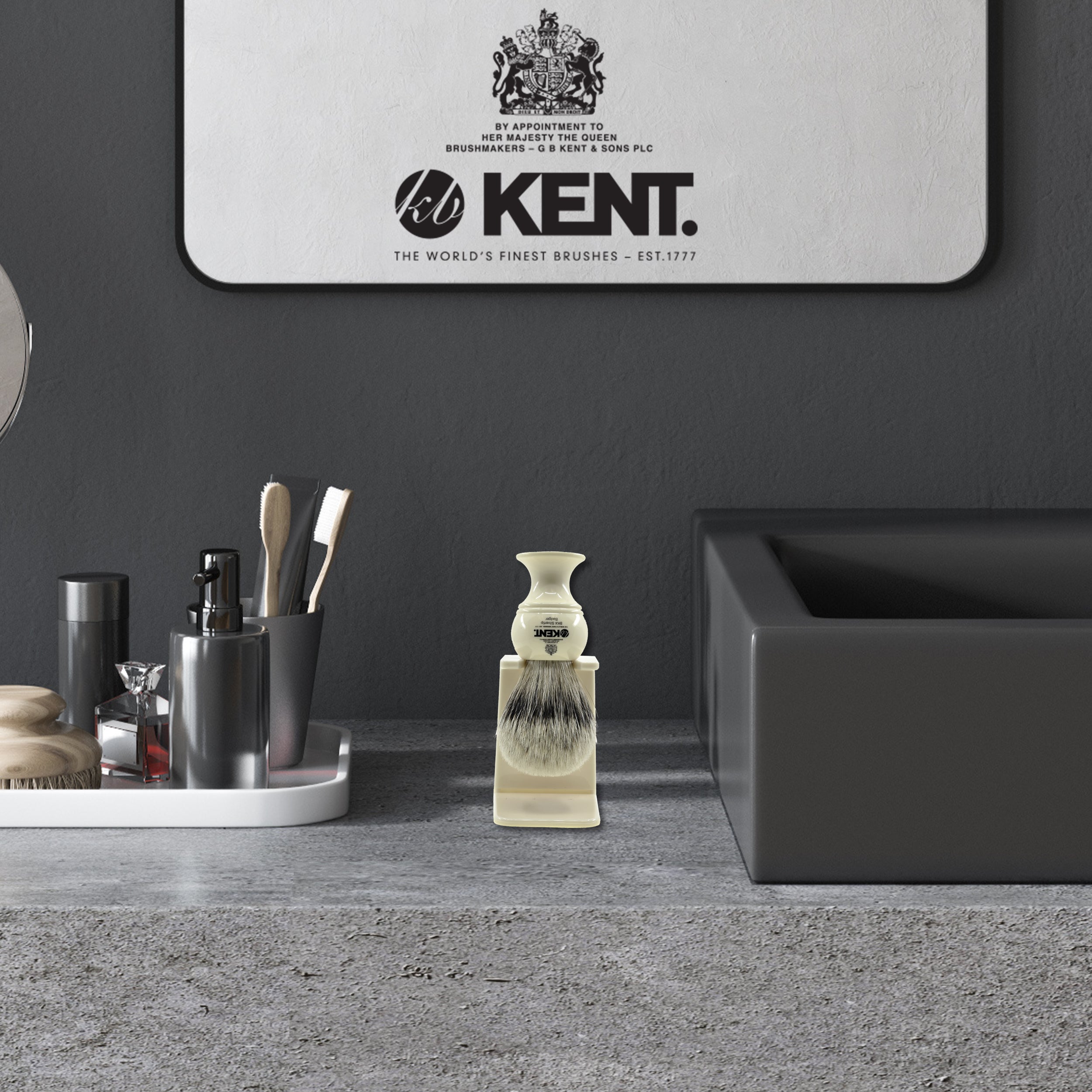 Small Shaving Brush Stand with Self Adhesive