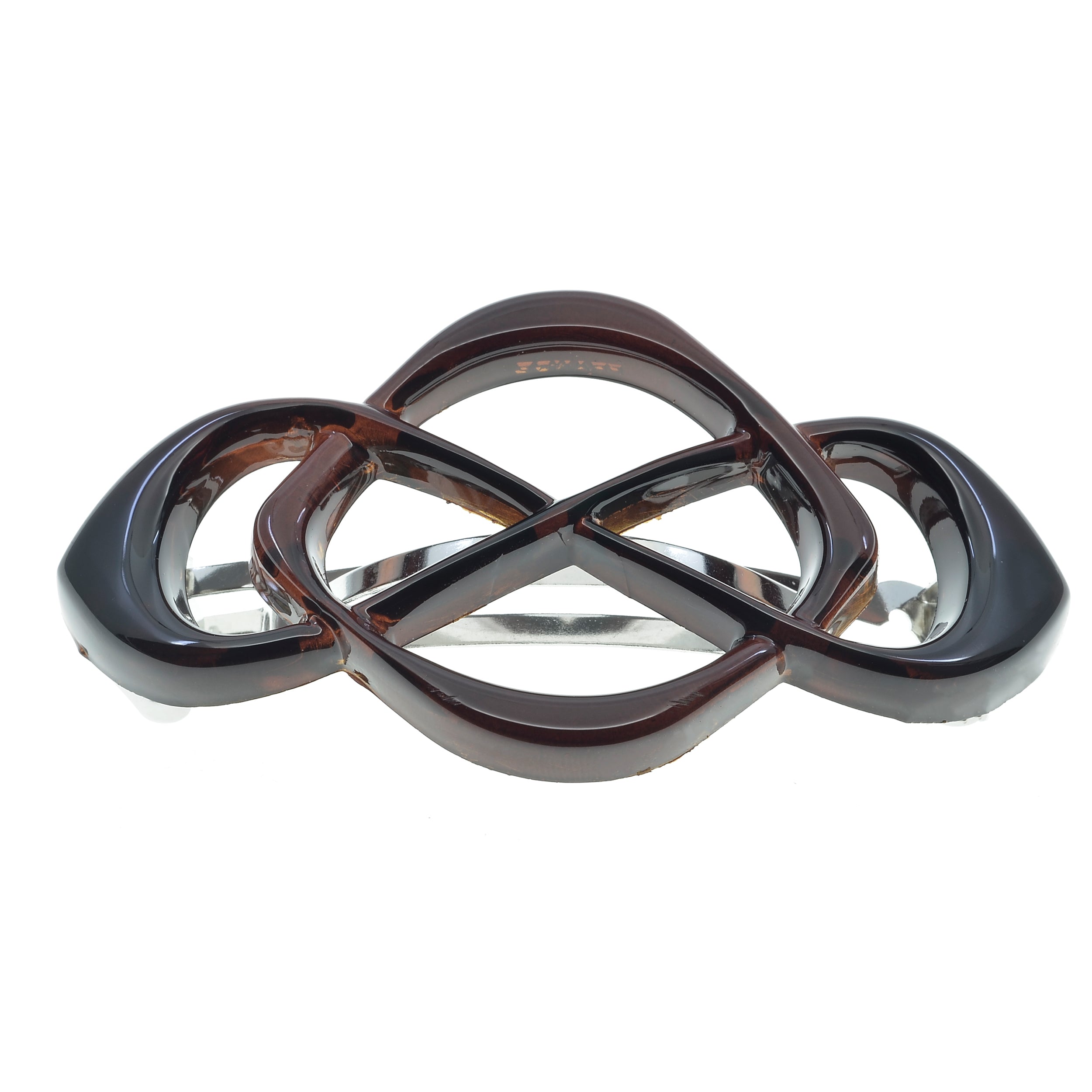 Camila Paris CP2437 Classic Black French Hair Barrette Automatic Clasp