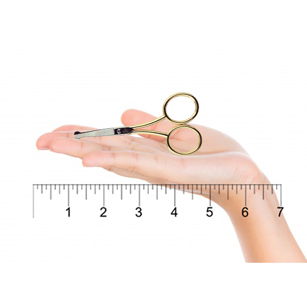 Camila Solingen CS06 Gold Plated Safety Tip Scissor For Nostril & Baby