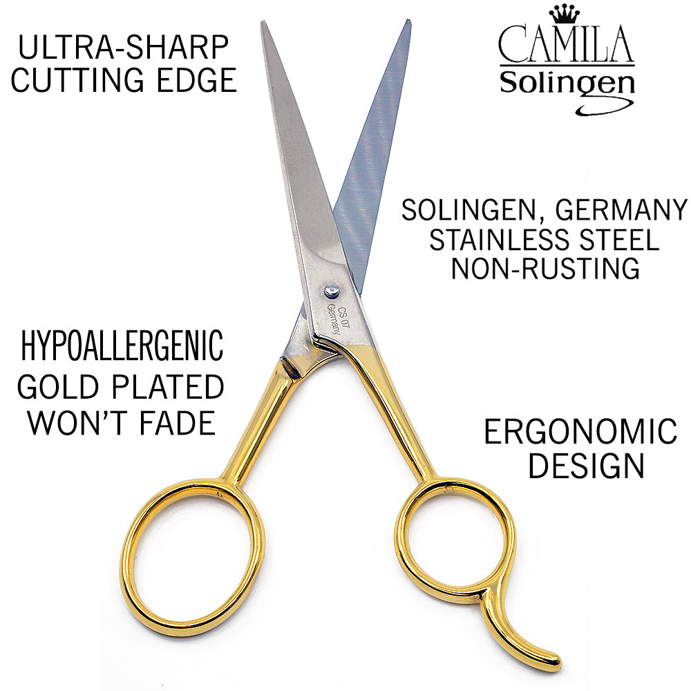 Camila Solingen CS07 Small Professional Barber Shears. Hypoallergenic