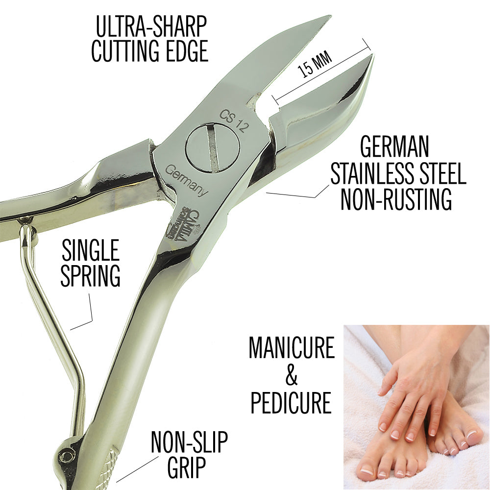 Camila Solingen CS12 4" Professional Fingernail Toenail Nipper Clipper