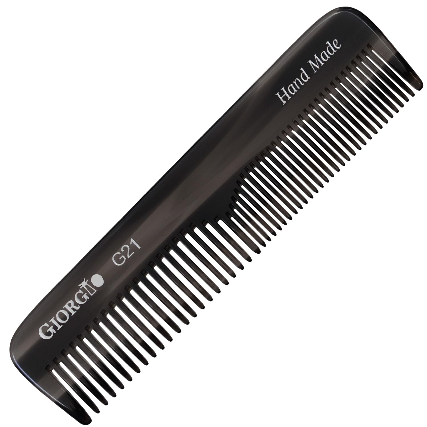 4.45" Handmade Fine and Wide Tooth Pocket Dressing Comb