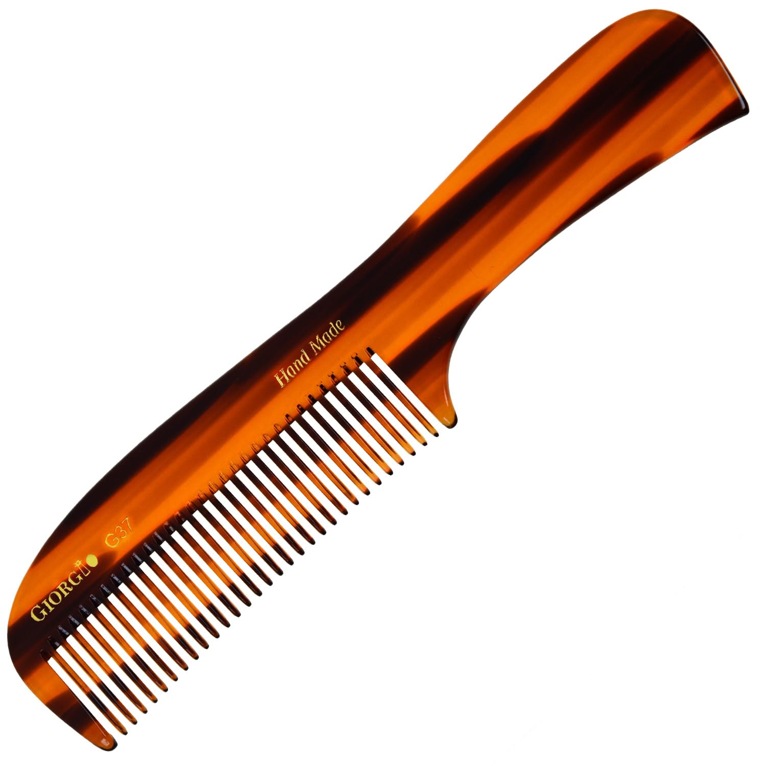 7.75" Handmade Wide Tooth Detangling Comb with Handle