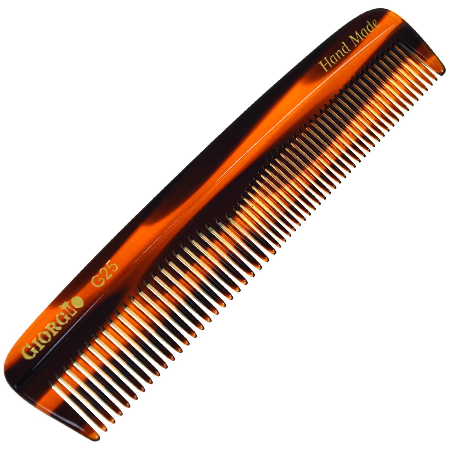 5.1" Handmade Fine and Wide Tooth Pocket Dressing Comb