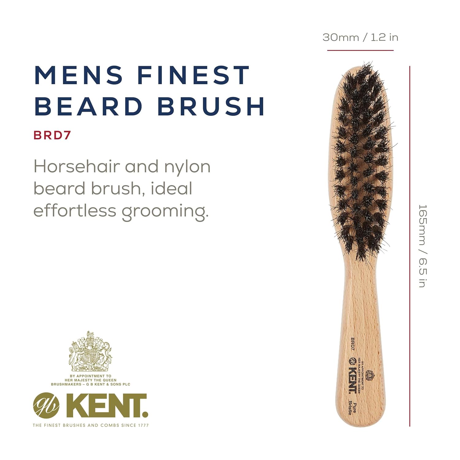 Horsehair and Nylon Blend Soft Beard Brush for Men