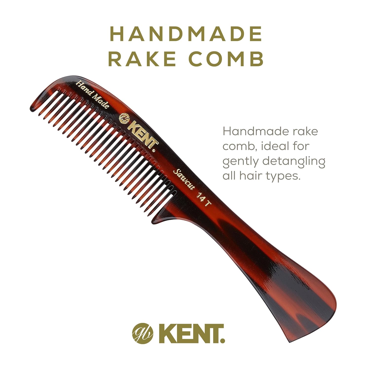 Kent 14T Wide Tooth Handmade Comb