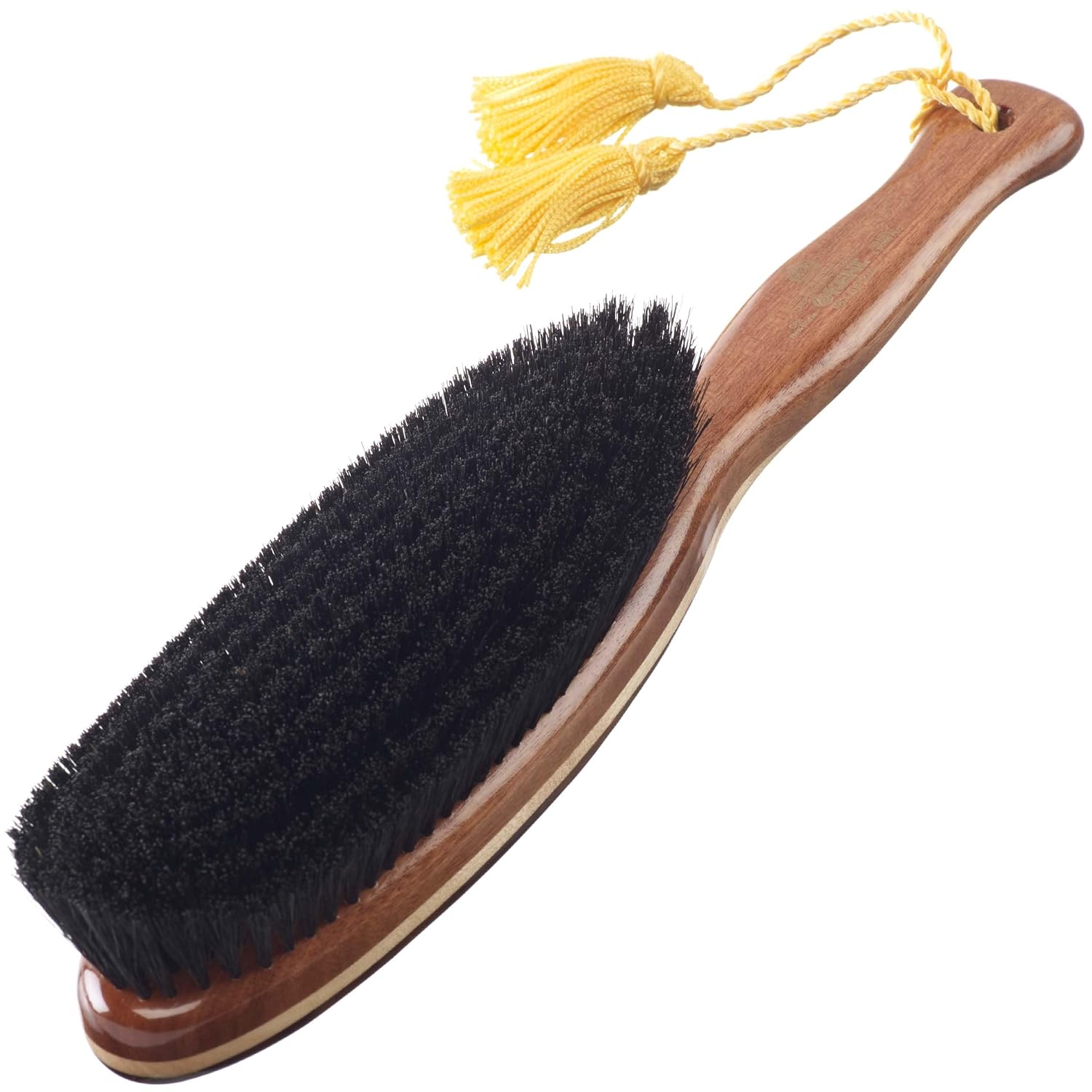 Black Boar Bristle Deluxe Clothes Brush with 3 Veneered Woods