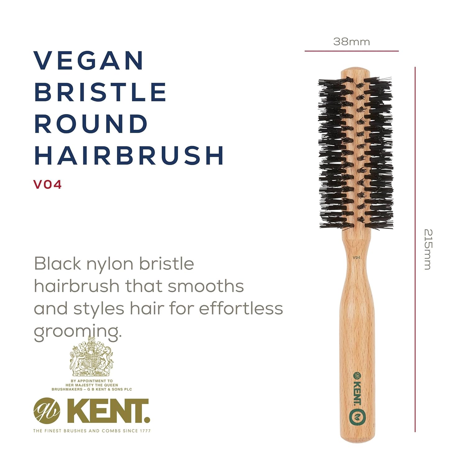 Vegan "Boar" Bristle Round Brush for Curls and Volume