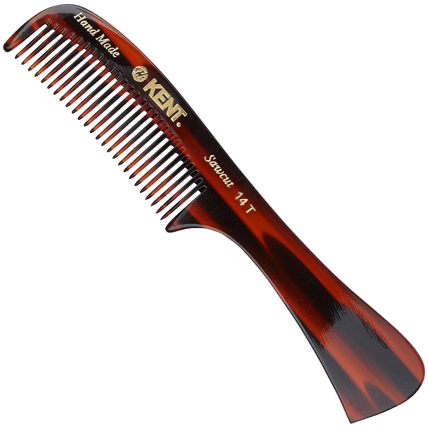 Kent R9T 7.5 Inch Handmade Wide Teeth Comb for Thick Curly Wavy