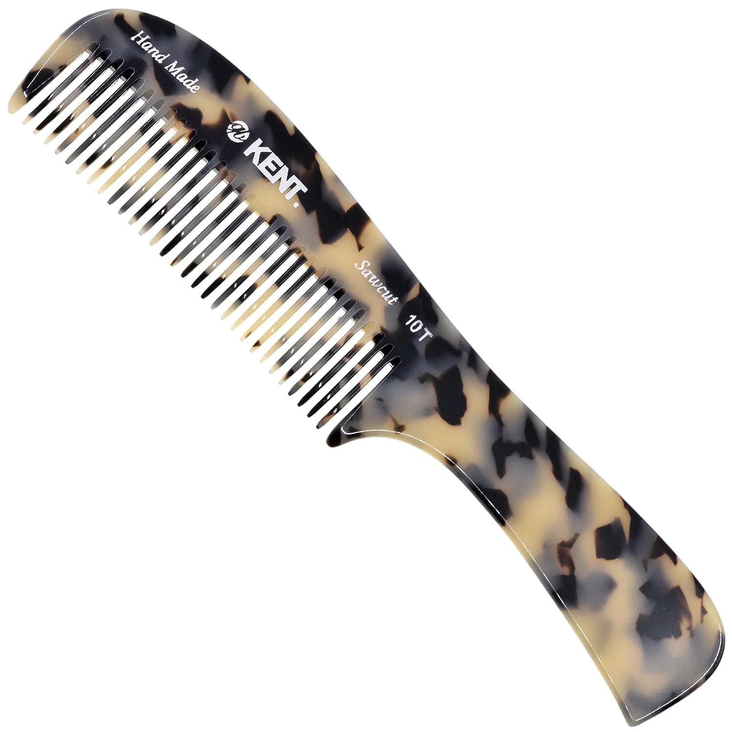 8" Handmade Wide Tooth Detangling Comb with Handle