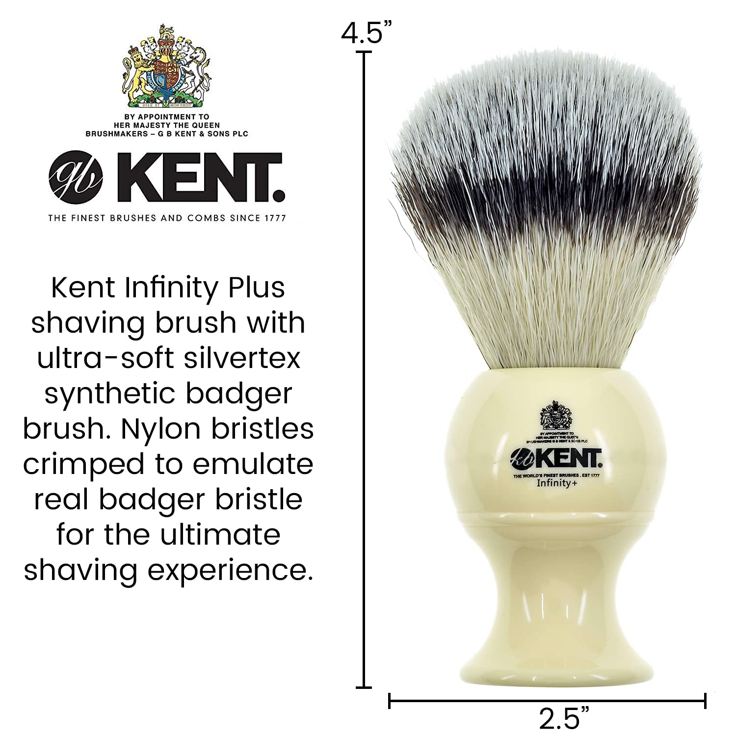 Infinity Ultra-Soft Silvertex Bristles Shaving Brush