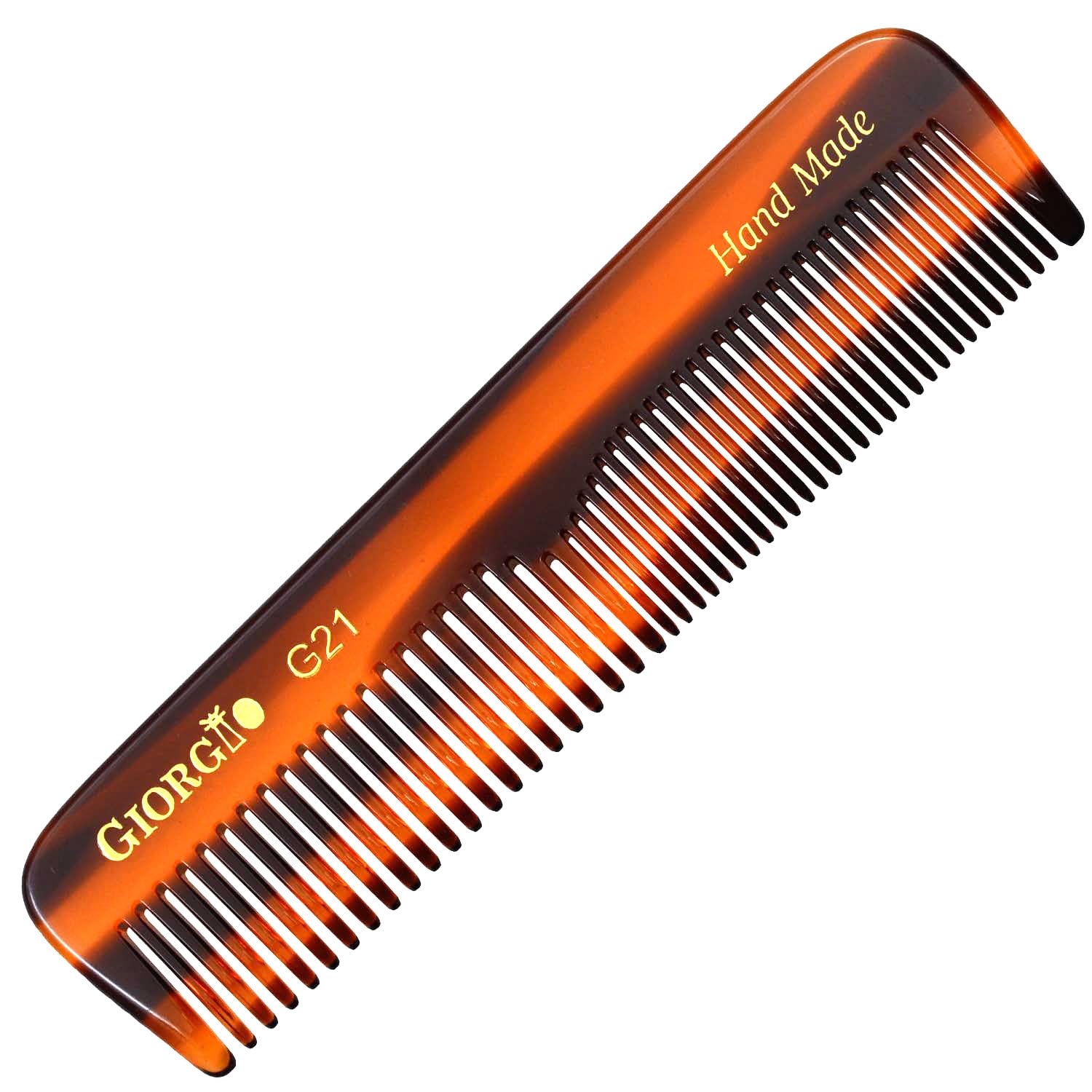 4.45" Handmade Fine and Wide Tooth Pocket Dressing Comb