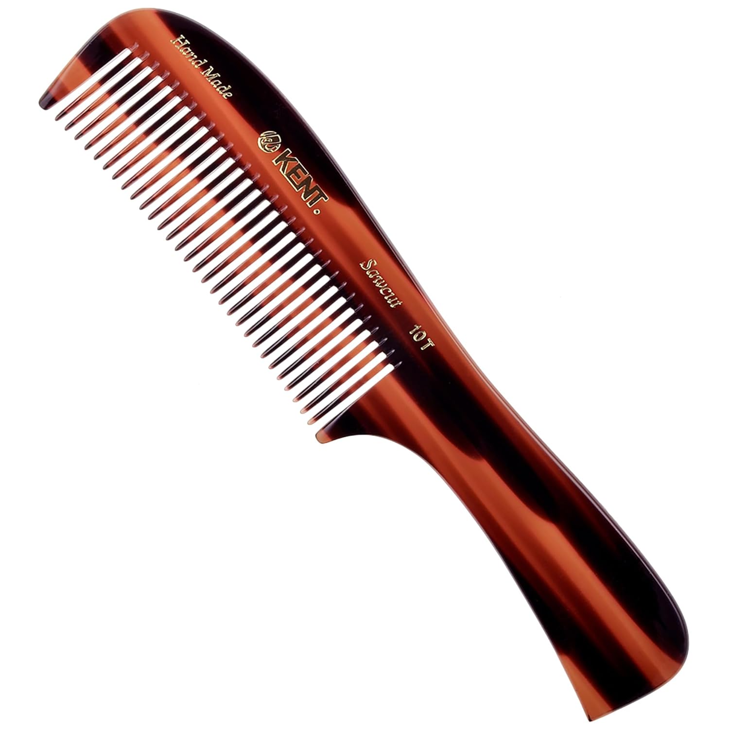 8" Handmade Wide Tooth Detangling Comb with Handle