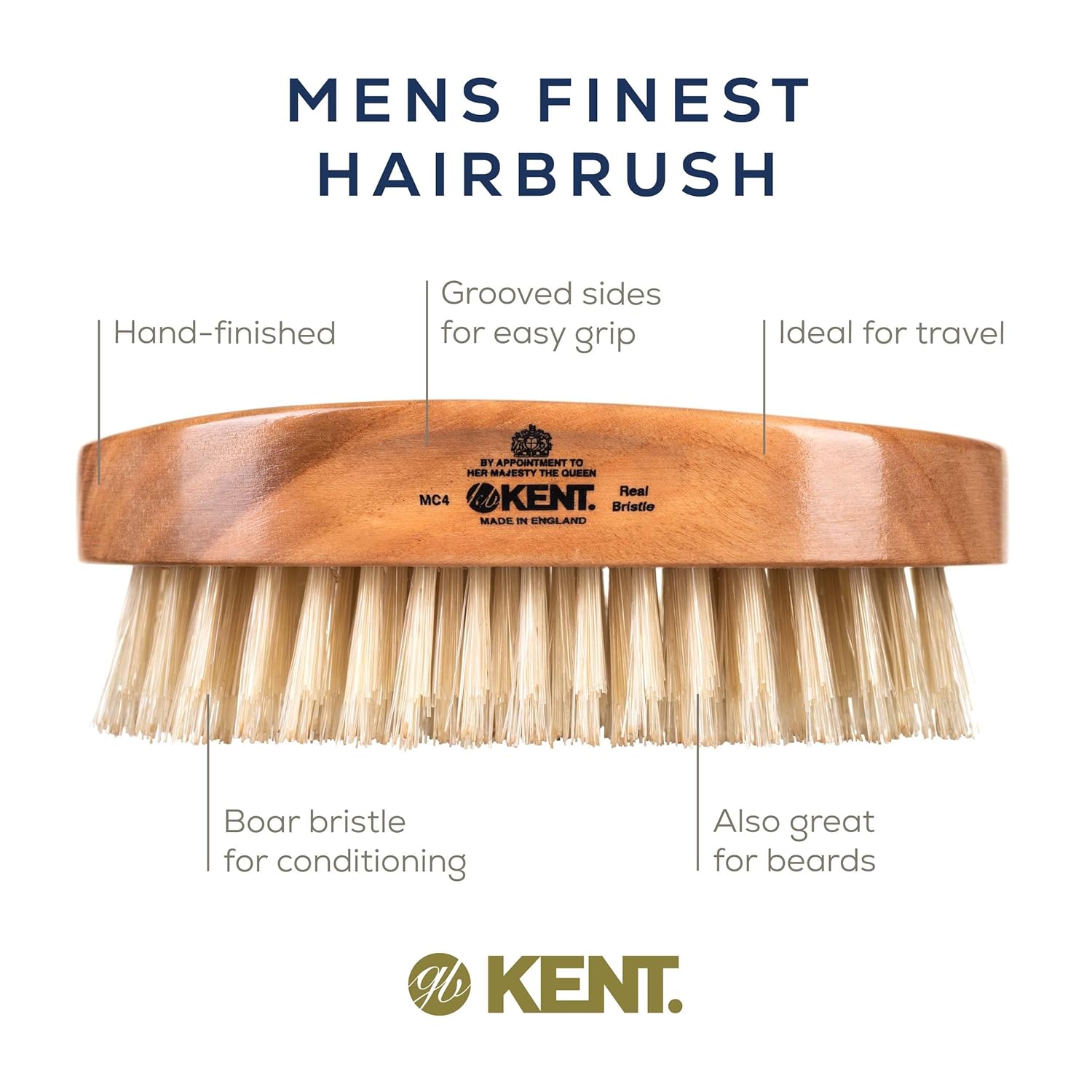 Kent MC4 Travel Oval Club Brush