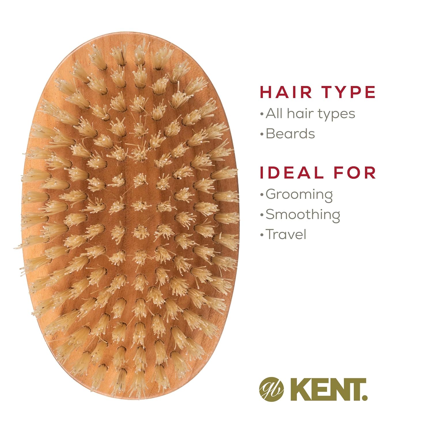 Kent MC4 Travel Oval Club Brush