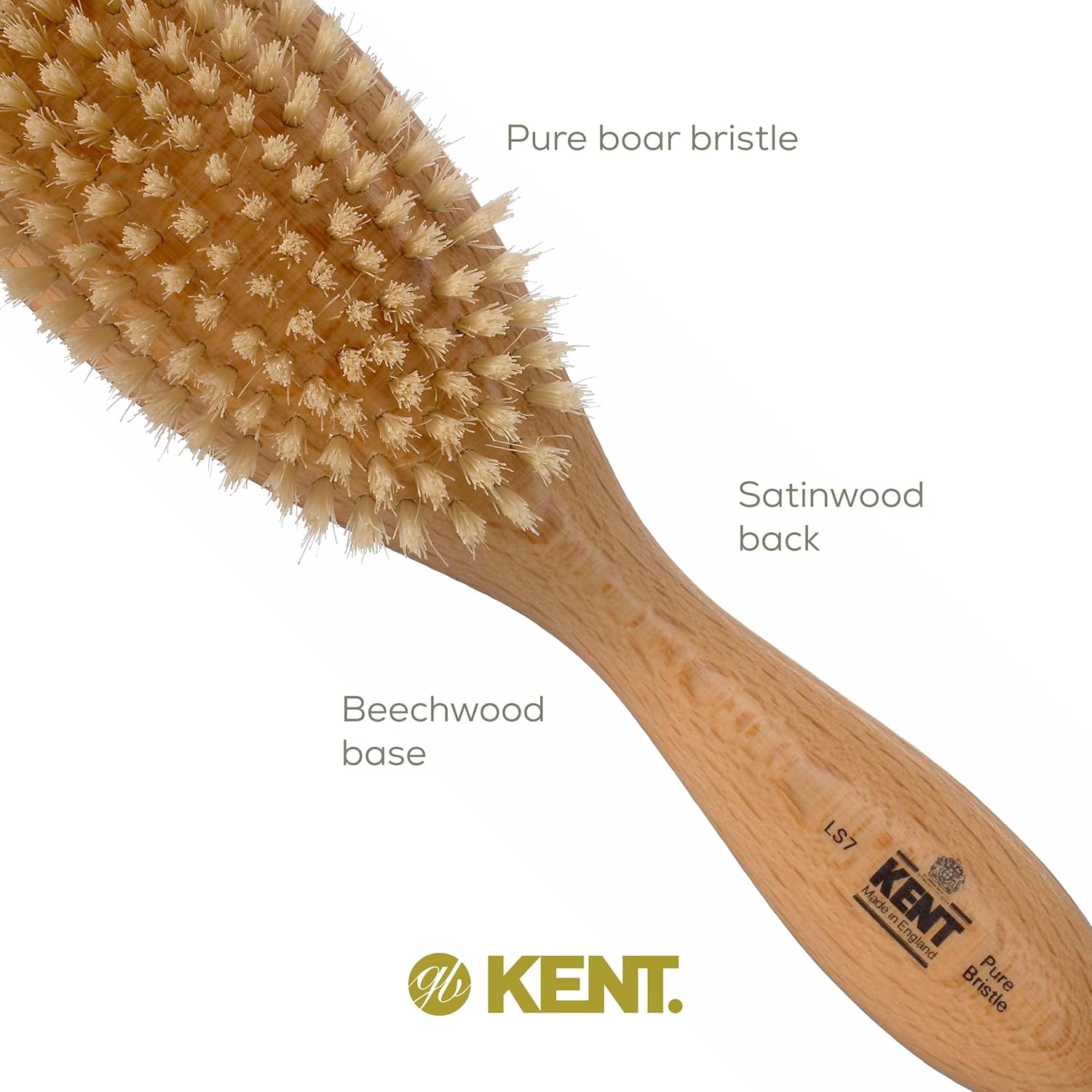 Kent LS7 Natural Bristle Brush