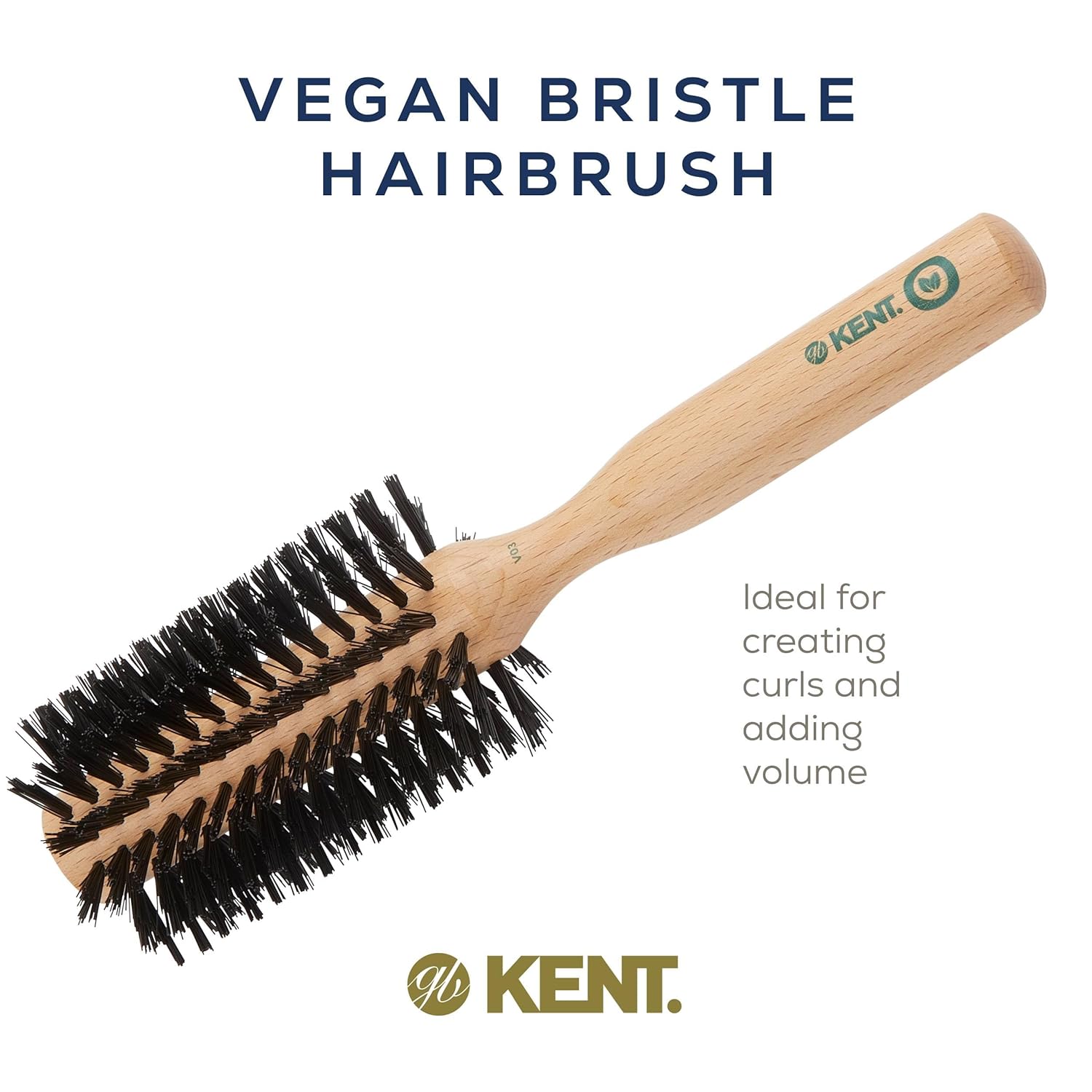 Vegan "Boar" Bristle Round Brush for Curls and Volume