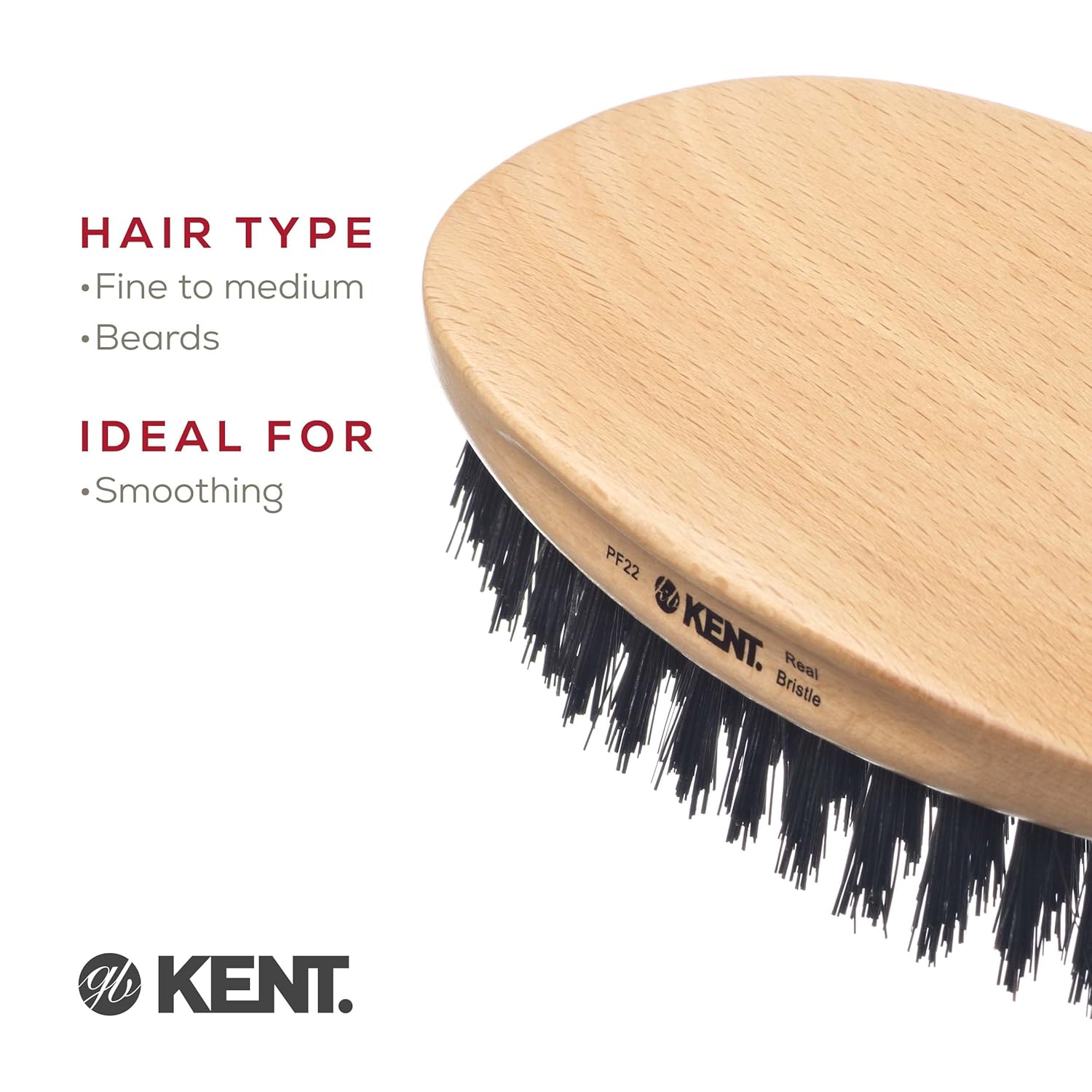 "Perfect For" Nylon Bristle and Boar Bristle Military Hair Brush