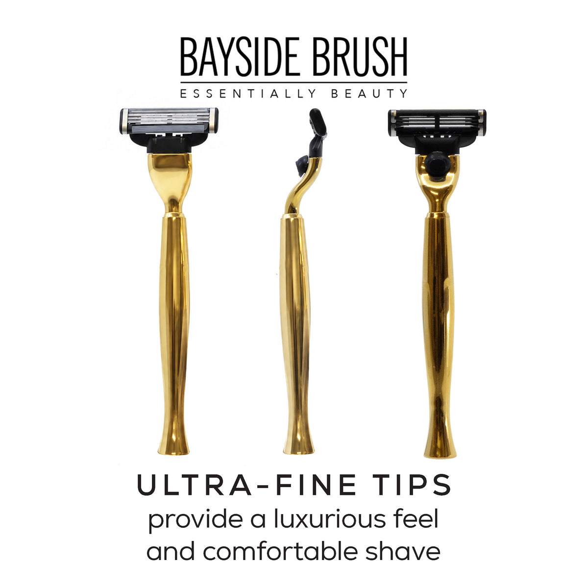 Italian Gold-Plated Chrome Shaving Set & Mach3-Compatible Razor
