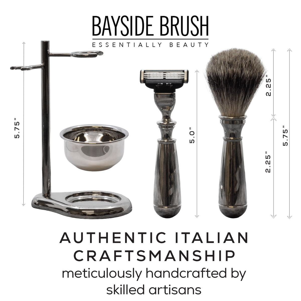 Italian Chrome Shaving Set