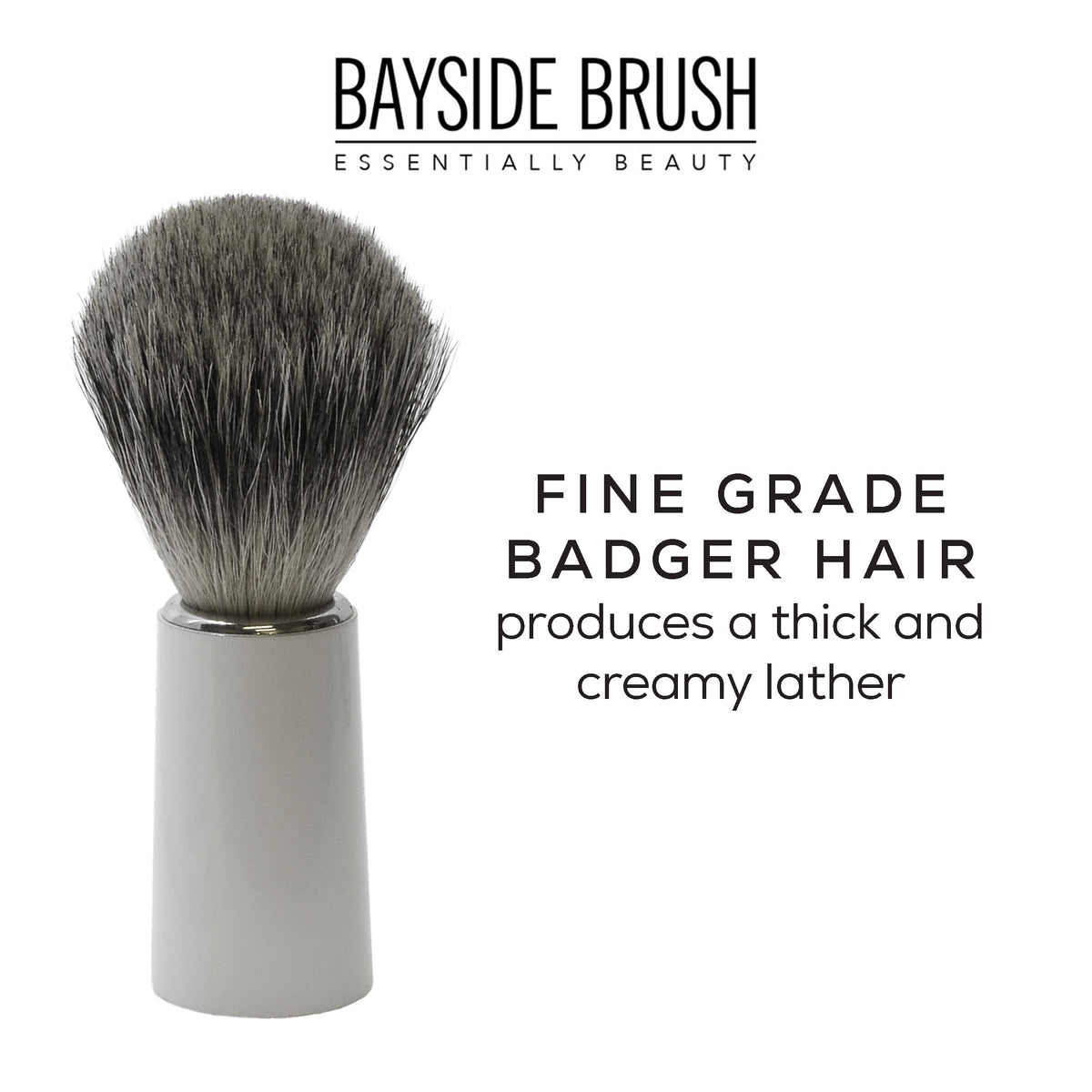 Italian White Resin Shaving Set & Mach3-Compatible Razor