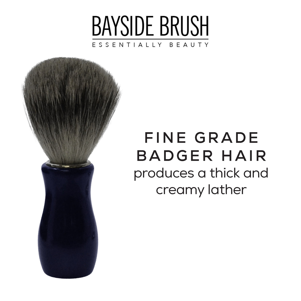 Italian Blue Resin Shaving Set & Mach3-Compatible Razor