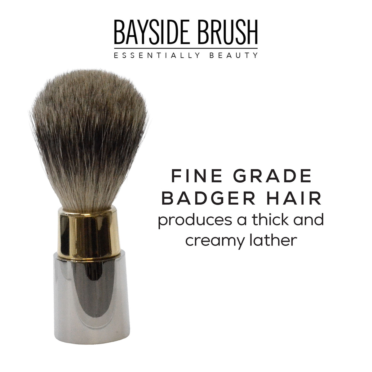 Italian Gold & Silver Chrome Shaving Set & Mach3-Compatible Razor