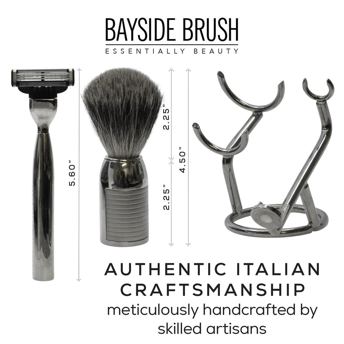 Italian Chrome Shaving Set