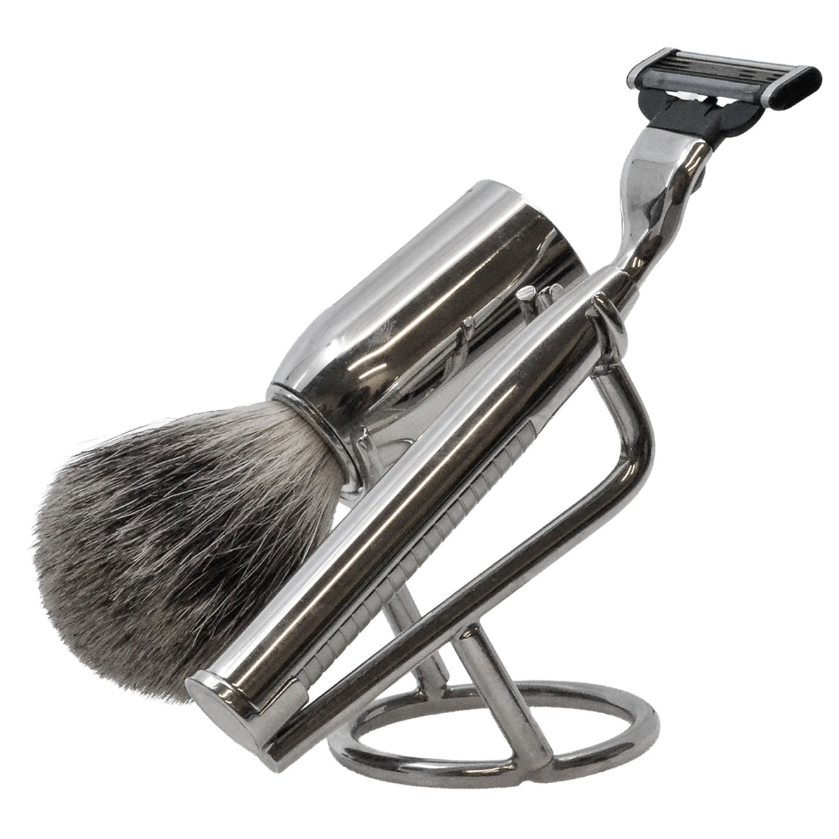 Italian Chrome Shaving Set