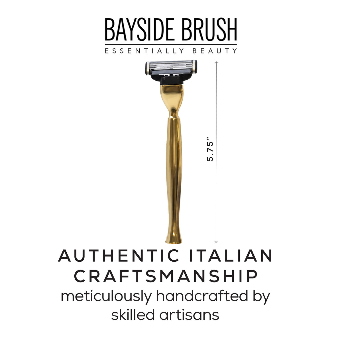 Italian Gold-Plated Chrome Shaving Set & Mach3-Compatible Razor