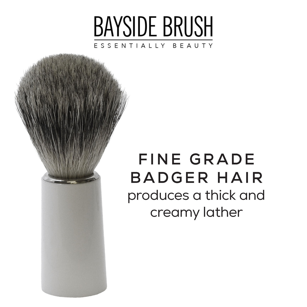 Italian White Resin Shaving Set & Mach3-Compatible Razor